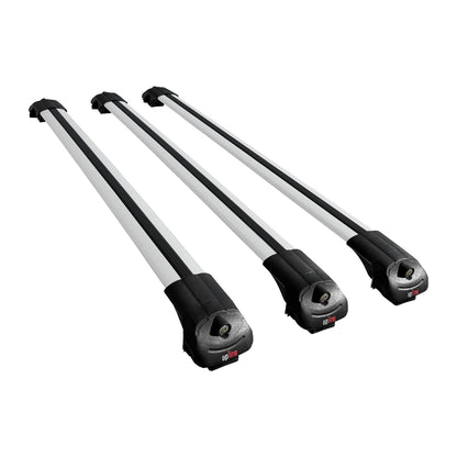 Compatible with Subaru Ascent 2019-2025 ACE-1 Car Roof Rack Cross Bar Grey Aluminium 3 Bars