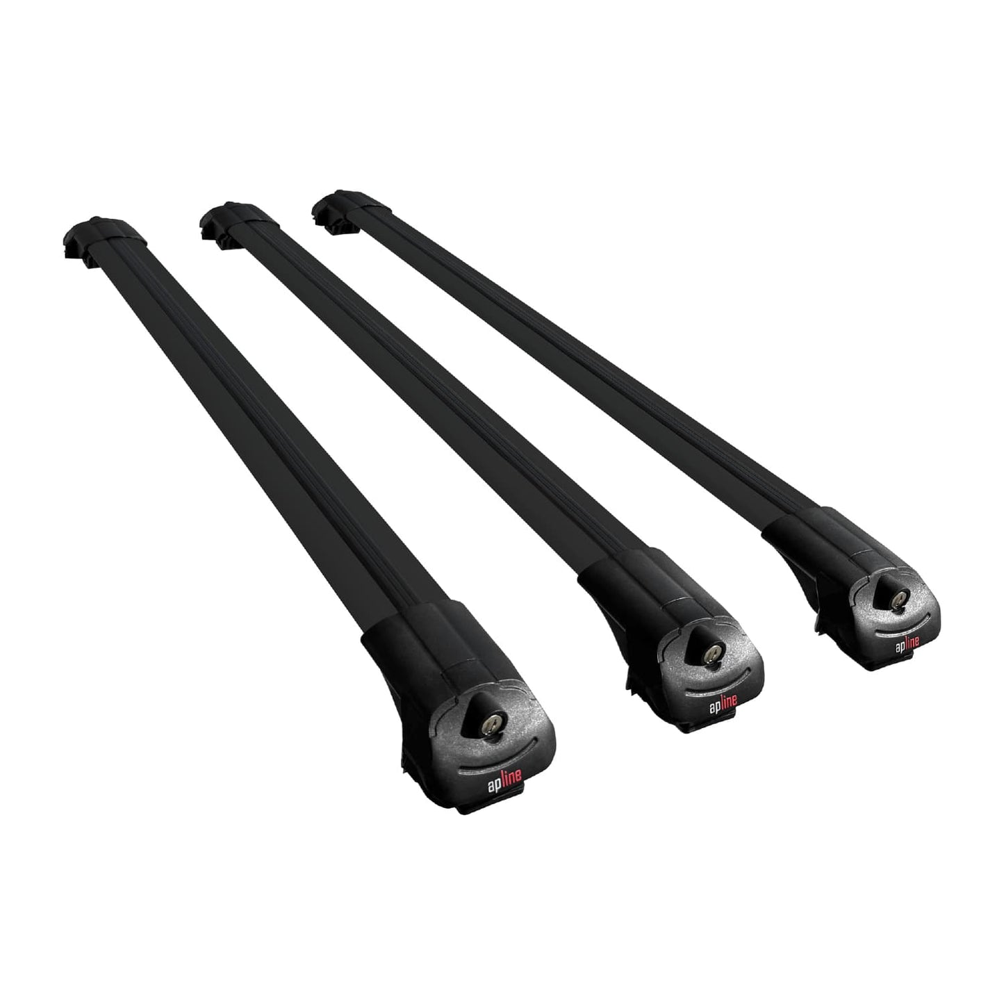 Compatible avec A6 (C7) Allroad 2012-2015 ACE-1 Barres de Toit Railing Porte-Bagages de Voiture Noir Aluminium 3 Barres
