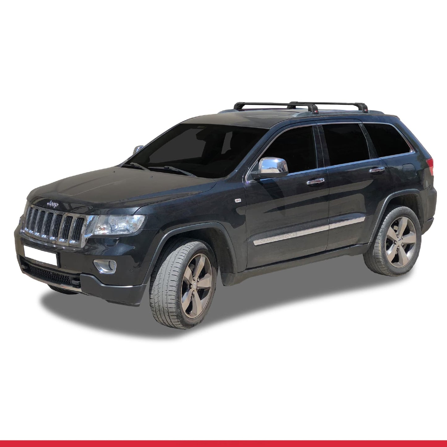 Compatible with Jeep Grand Cherokee 4 (WK2) 2011-2020 ACE-2 Car Roof Rack Cross Bar Black Aluminium 2 Bars
