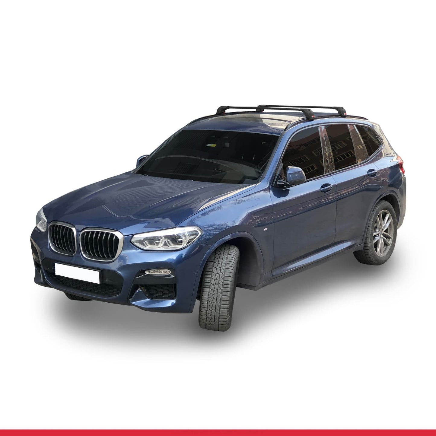 Compatible avec BMW X3 (G01) 2018-2024 ACE-2 Barres de Toit Railing Porte-Bagages de Voiture Noir Aluminium 2 Barres