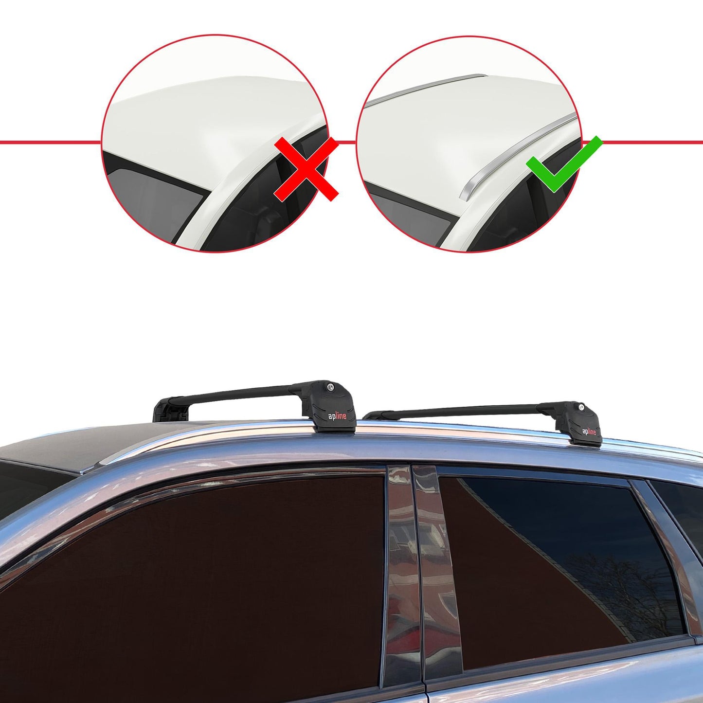 Compatible avec Suzuki Vitara/Escudo (LY) 2015-2026 ACE-2 modèle Barres de Toit Railing Porte-Bagages de Voiture Noir Aluminium Barres