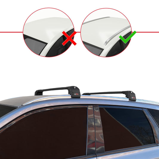 Compatible with Suzuki Vitara/Escudo (LY) 2015-2025 ACE-2 Car Roof Rack Cross Bar Black Aluminium 2 Bars