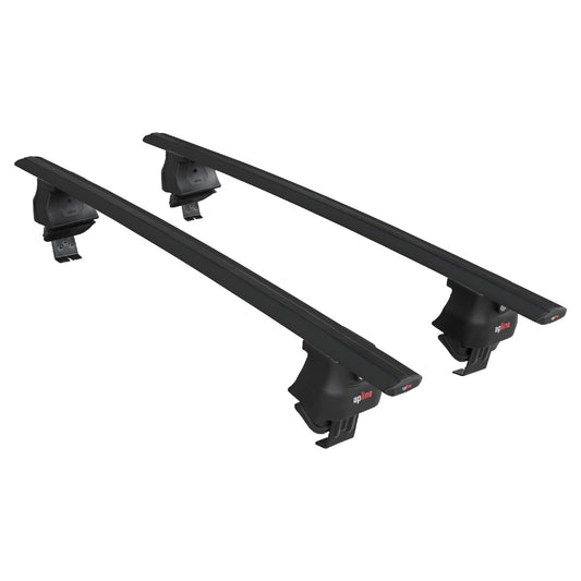 Compatible avec Fiat 500 L 2012-2017 ACE-4 Barres de Toit Railing Porte-Bagages de Voiture Noir Aluminium 2 Barres