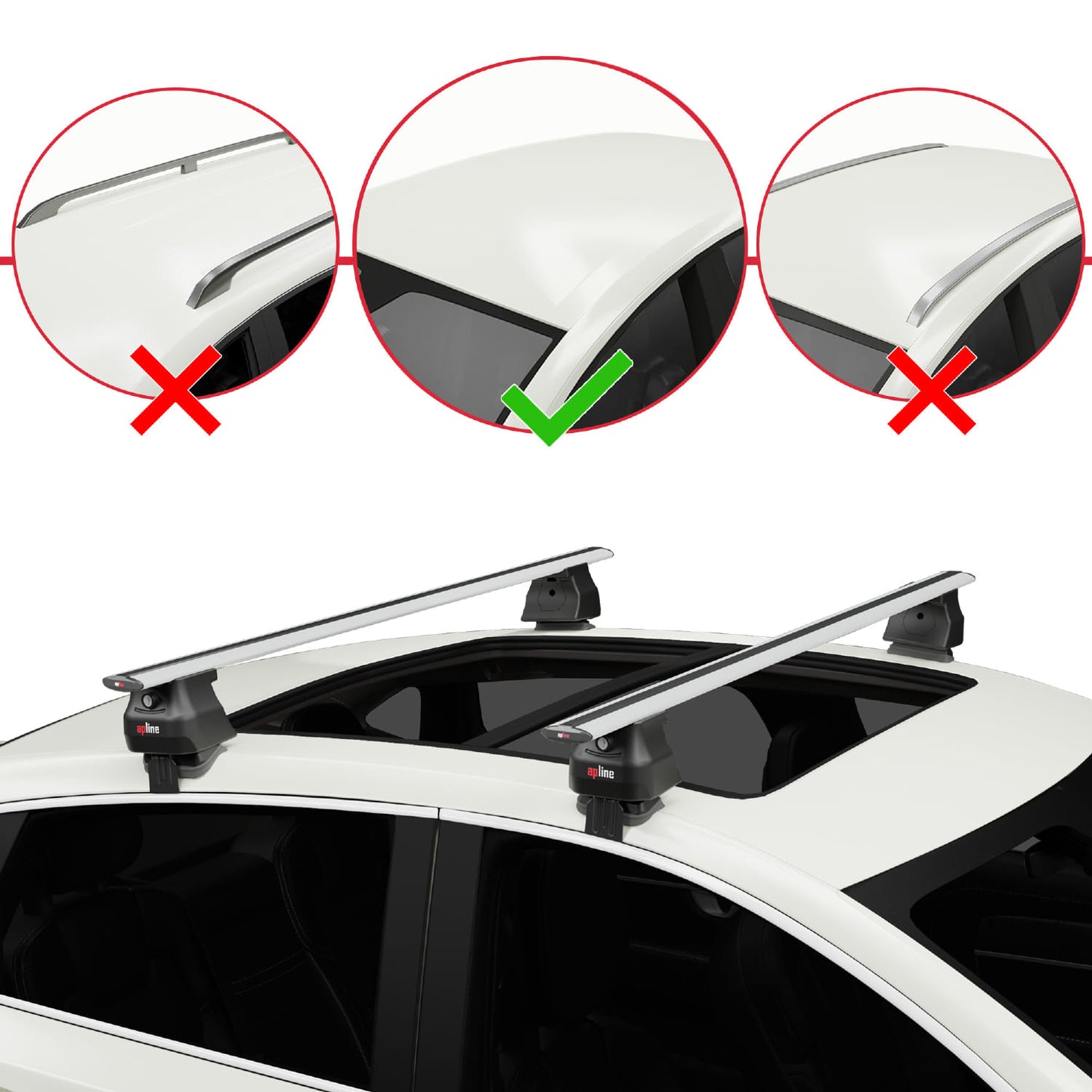 Compatible avec Peugeot 3008 II (P84) Post-Facelift 2021-2023 ACE-4 Barres de Toit Railing Porte-Bagages de Voiture Gris Aluminium 2 Barres