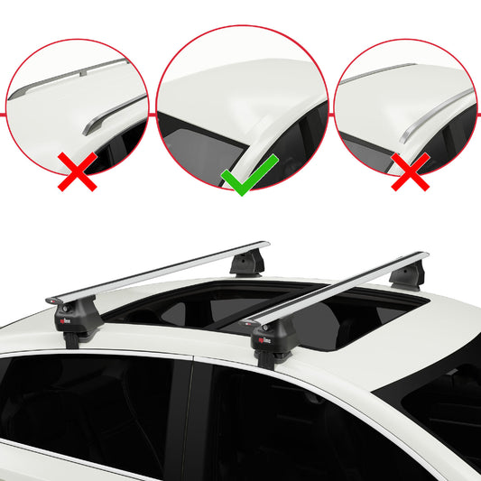 Compatible with BMW X5 (G05) 2019-2025 ACE-4 Car Roof Rack Cross Bar Grey Aluminium 2 Bars