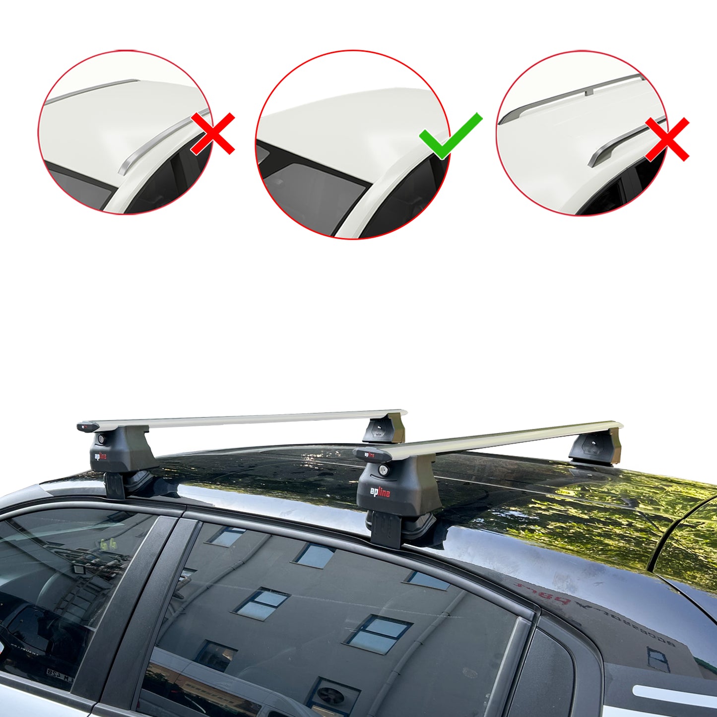 Compatible avec Citroen C3 III (SX/SY) 2016-2023 ACE-4 Barres de Toit Railing Porte-Bagages de Voiture Gris Aluminium 2 Barres