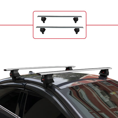 Compatible avec Renault Fluence 2009-2015 ACE-4 Barres de Toit Railing Porte-Bagages de Voiture Gris Aluminium 2 Barres