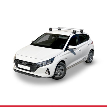 Compatible with Hyundai i20 III (BC3) 2020-2025 ACE-4 Car Roof Rack Cross Bar Grey Aluminium 2 Bars