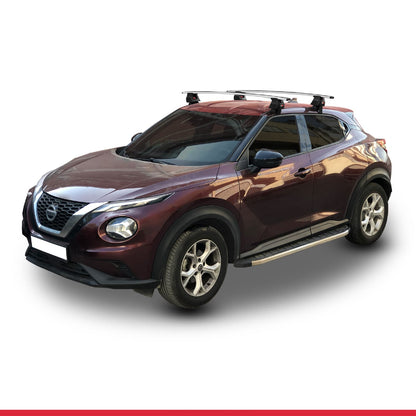 Compatible avec Nissan Juke 2 (F16) 2020-2025 ACE-4 Barres de Toit Railing Porte-Bagages de Voiture Gris Aluminium 2 Barres