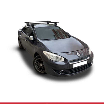 Compatible with Renault Fluence 2009-2015 ACE-4 Car Roof Rack Cross Bar Black Aluminium 2 Bars