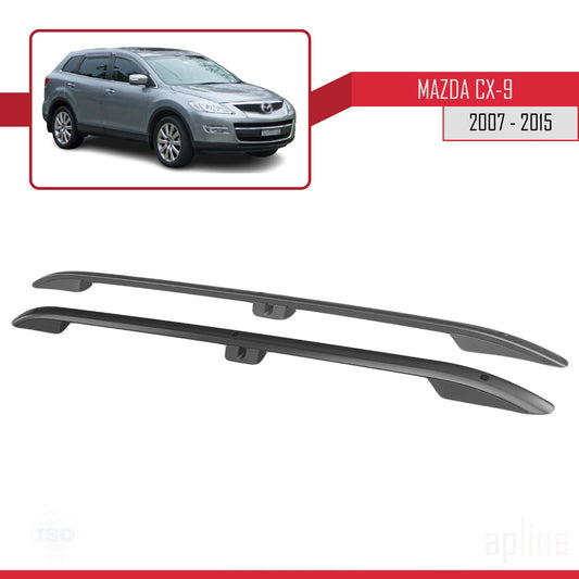 Compatible with Mazda CX-9 I (TB) 2007-2015 (Short Wheelbase L1/H1) Roof Rails Roof Rack Luggage Carrier Black