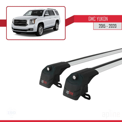 Compatible avec GMC Yukon 2015-2020 ACE-2 Barres de Toit Railing Porte-Bagages de Voiture Gris Aluminium 2 Barres