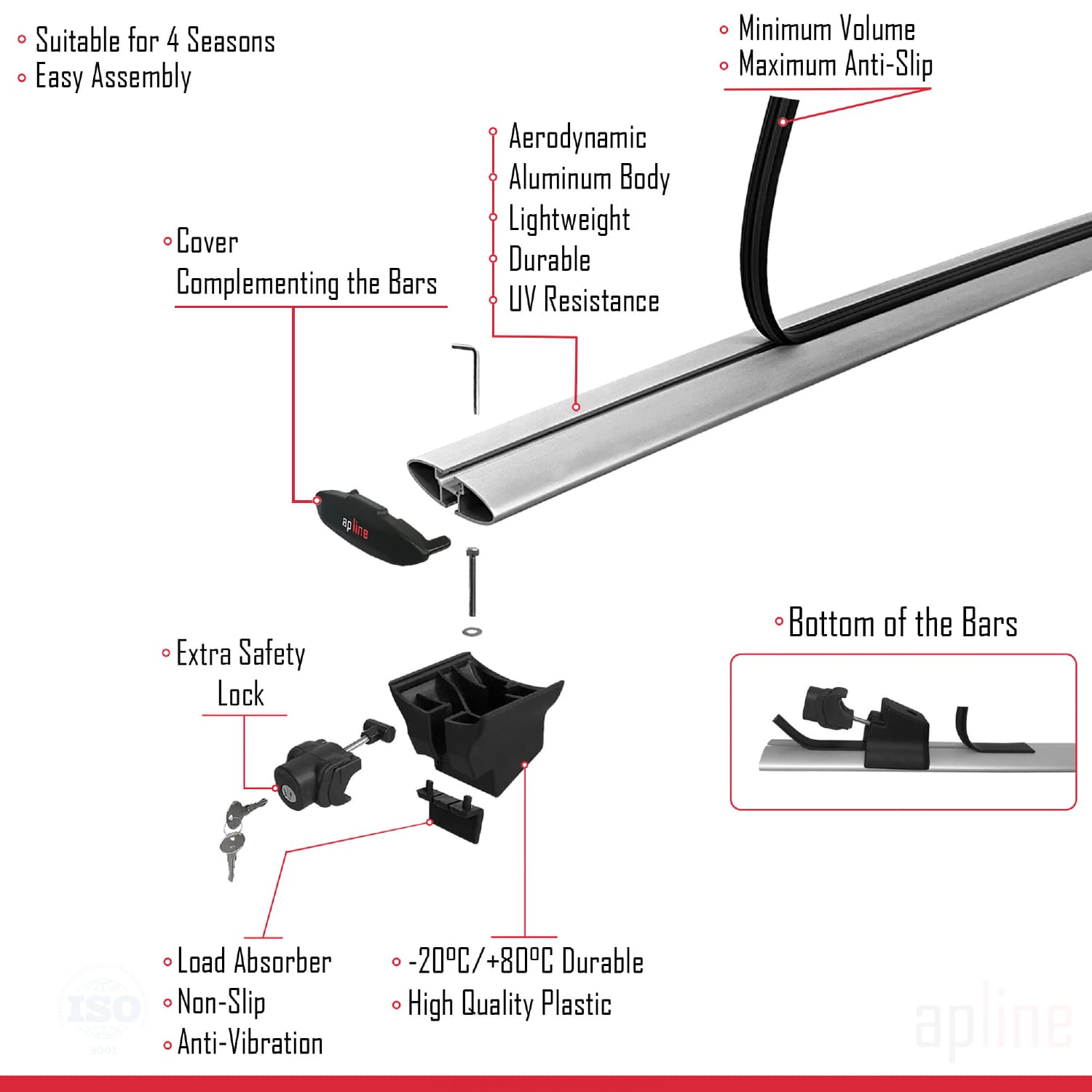 Compatible avec Mini Clubman F54 2016-2024 HOOK Model Barres de Toit Railing Porte-Bagages de Voiture Gris Aluminium 2 Barres