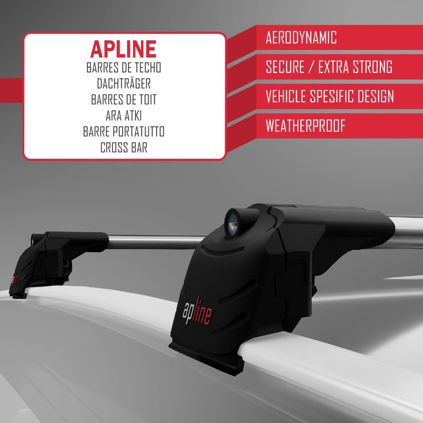 Compatible avec Mini Aceman SE 2024-2025 ACE-2 Barres de Toit Railing Porte-Bagages de Voiture Gris Aluminium 2 Barres