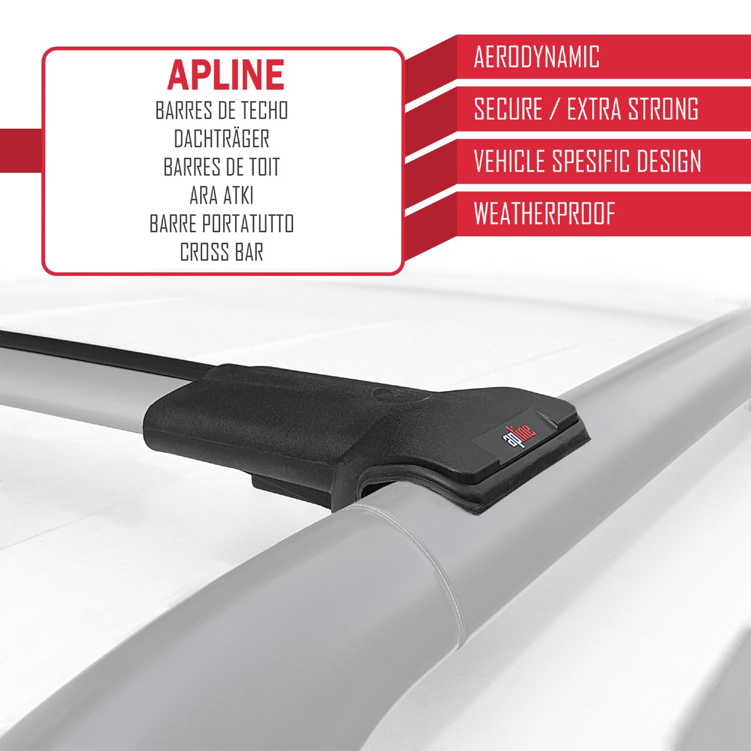 Compatible avec Kia Sportage 1997-2002 FLY Model Barres de Toit Railing Porte-Bagages de Voiture Gris Aluminium 2 Barres