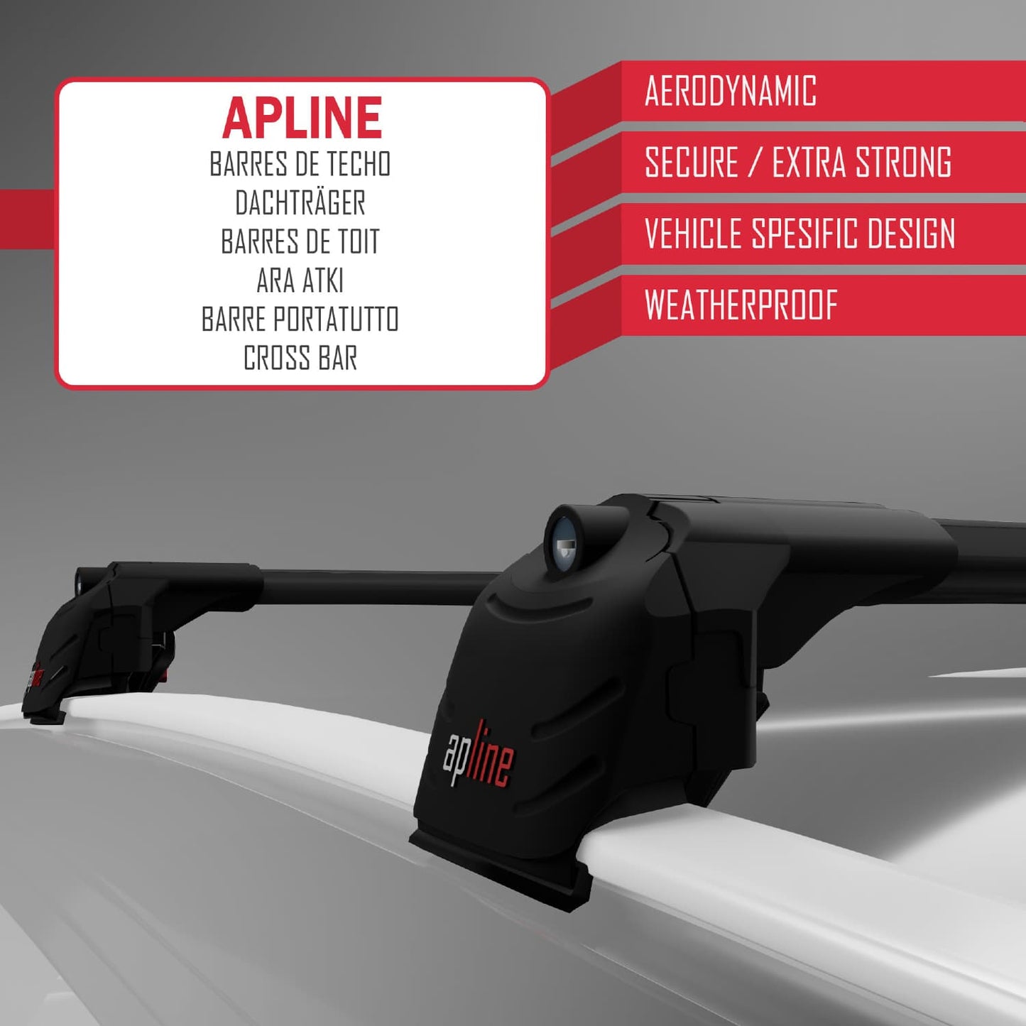 Compatible with Peugeot 3008 II (P84) Post-Facelift 2021-2023 ACE-2 Car Roof Rack Cross Bar Black Aluminium 2 Bars