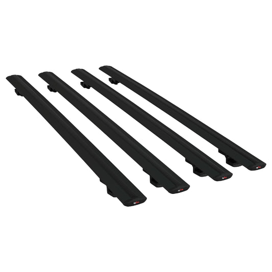 Compatible with Volkswagen T6 Caravelle 2015-2024 BASIC Model Car Roof Rack Cross Bar Black Aluminium 4 Bars