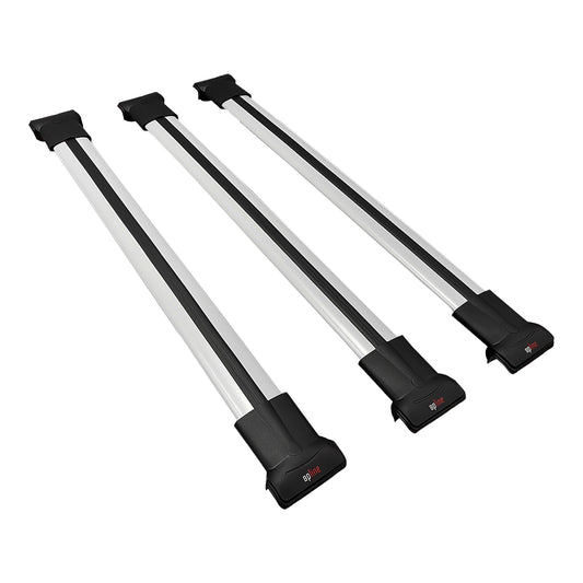 Compatible avec Infiniti EX35 EX37 2008-2013 FLY Model Barres de Toit Railing Porte-Bagages de Voiture Gris Aluminium 3 Barres
