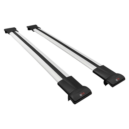 Compatible avec VW Golf Alltrack Mk7 2017-2019 FLY Model Barres de Toit Railing Porte-Bagages de Voiture Gris Aluminium 2 Barres