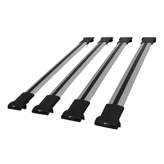 Compatible with Opel Zafira Life 2019-2025 FLY Model Car Roof Rack Cross Bar Grey Aluminium 4 Bars