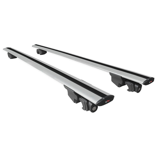 Compatible avec Kia Carnival 3 (YP) 2015-2021 HOOK Model Barres de Toit Railing Porte-Bagages de Voiture Gris Aluminium 2 Barres