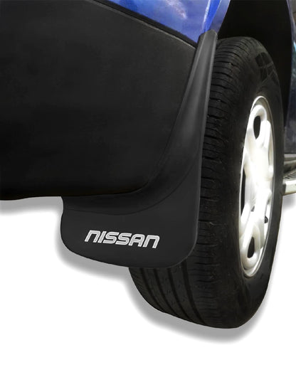 Compatible avec Nissan Jeu de Bavettes Garde-boue Avant et Arrière de Voiture 4 Pcs Noir