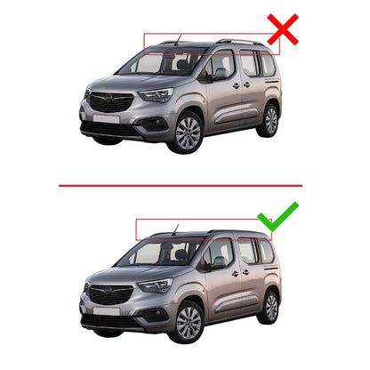 Compatible avec Opel Combo E Life 2023-2026 ACE-2 modèle Barres de Toit Railing Porte-Bagages de Voiture Noir Aluminium Barres