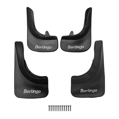 Compatible avec Citroen Berlingo 1996 Jeu de Bavettes Garde-boue Avant et Arrière de Voiture 4 Pcs Noir