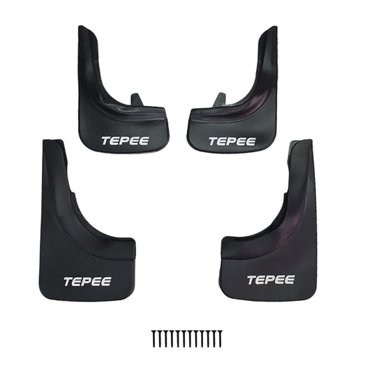 Compatible avec Peugeot Partner 2 Tepee 2008-2018 Jeu de Bavettes Garde-boue Avant et Arrière de Voiture 4 Pcs Noir