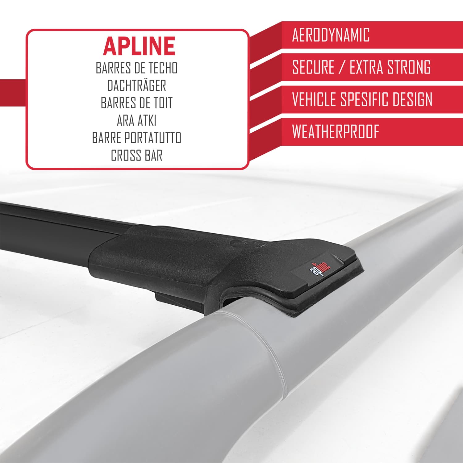 Compatible avec Toyota RAV4 Adventure 2019-2024 FLY Model Barres de Toit Railing Porte-Bagages de Voiture Noir Aluminium 2 Barres