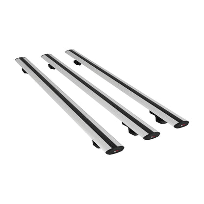 Compatible avec Hyundai Venue (QX) 2019-2024 BASIC Model Barres de Toit Railing Porte-Bagages de Voiture Gris Aluminium 3 Barres
