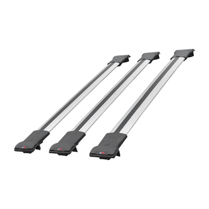 Compatible with Toyota Proace City Verso 2019-2022 FLY Model Car Roof Rack Cross Bar Grey Aluminium 3 Bars