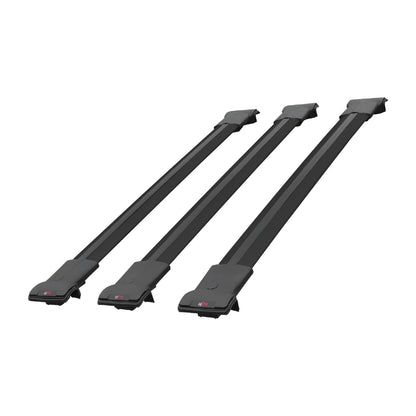 Compatible avec Kia Sportage 2 (JE) 2004-2009 FLY Model Barres de Toit Railing Porte-Bagages de Voiture Noir Aluminium 3 Barres